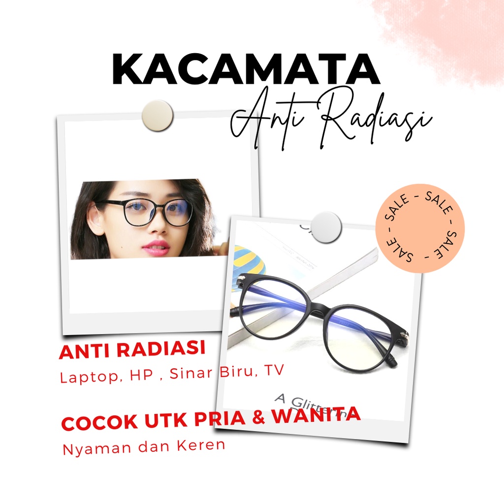 Kacamata Anti Radiasi HP & Komputer Pria Wanita