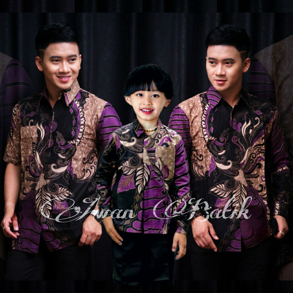 TERBARU Couple sweet || couple batik ayah dan anak cowok Batik Sangkuriang Ungu BATIK lilac Batik Ungu Batik 2023