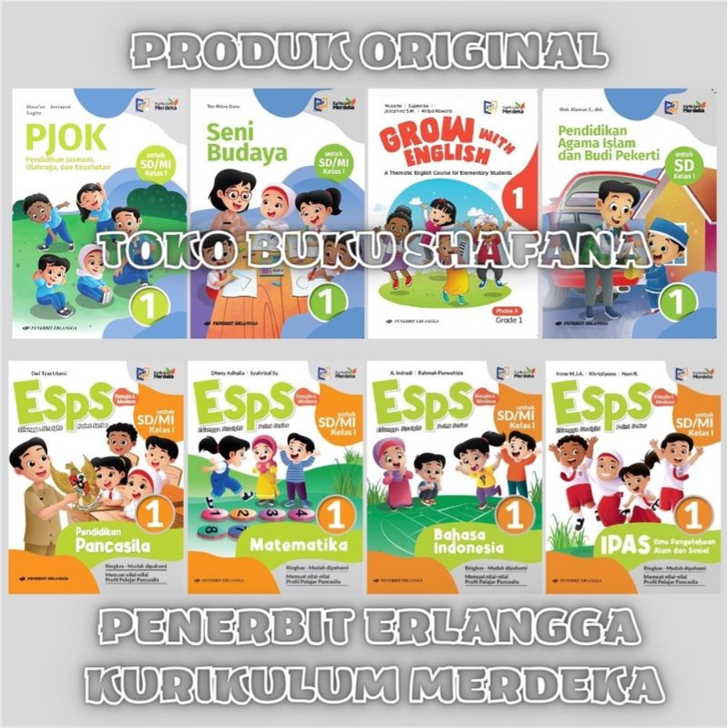 BUKU KELAS 1 SD/MI ERLANGGA KURIKULUM MERDEKA ( KURMER ) TERBARU