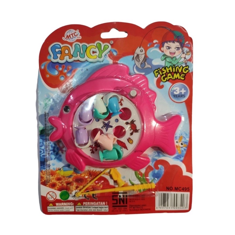 mainan fishing game pancing ikan magnet putar / pancingan ikan / mainan edukasi anak