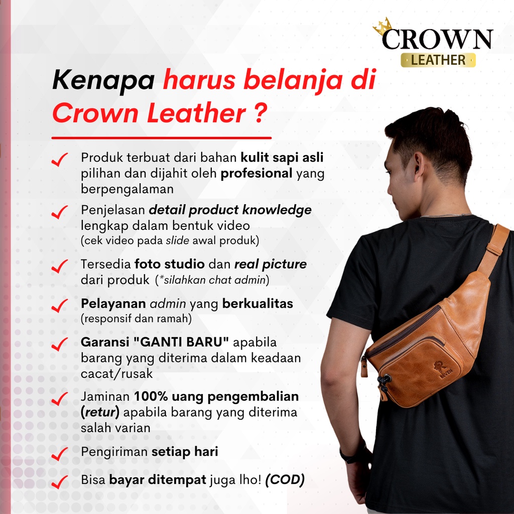 Dompet Kulit Sapi Asli Model Panjang GAVIN WALLET Fashion Pria Cowok Kekinian 100% Original Leather Wallet Crazy Horse Type by Crown Leather CrownLeather Store