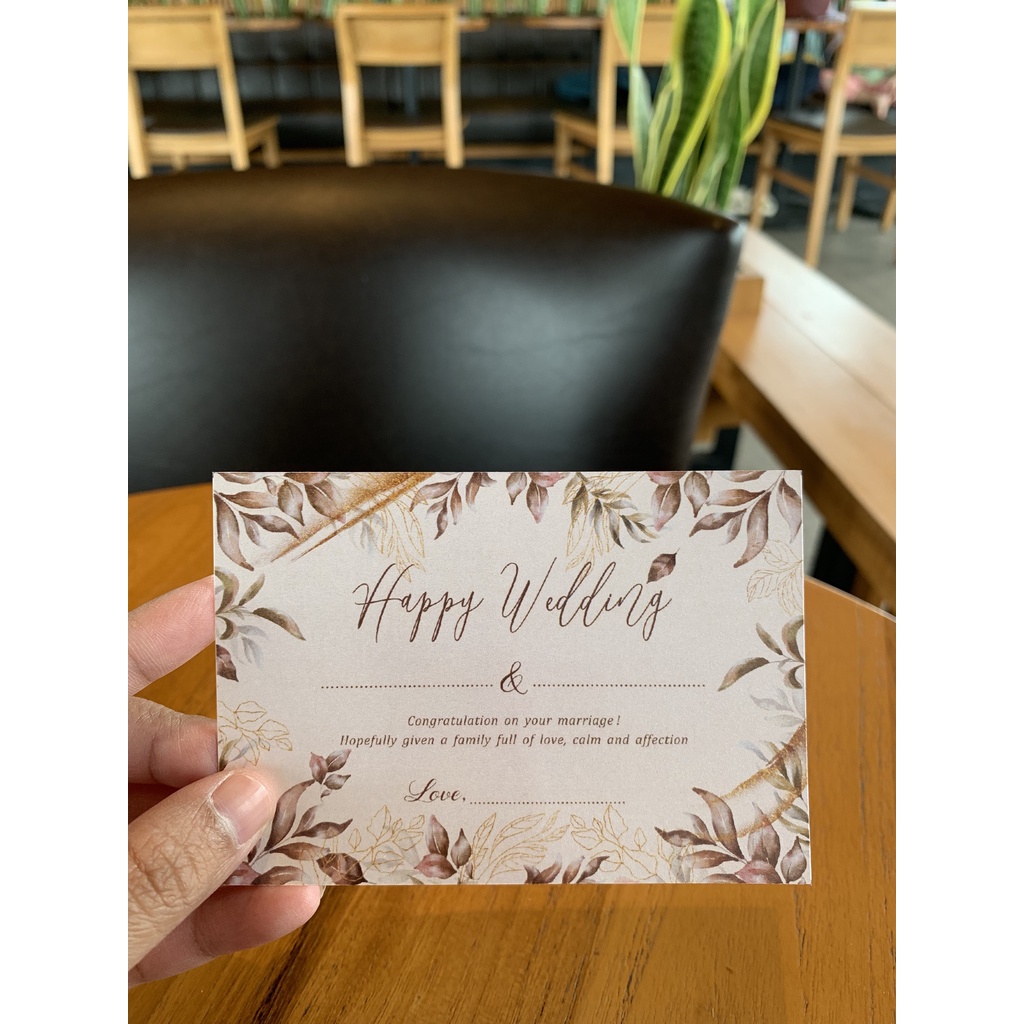 Jual Wedding's Card / Kartu Ucapan Happy Wedding | Shopee Indonesia