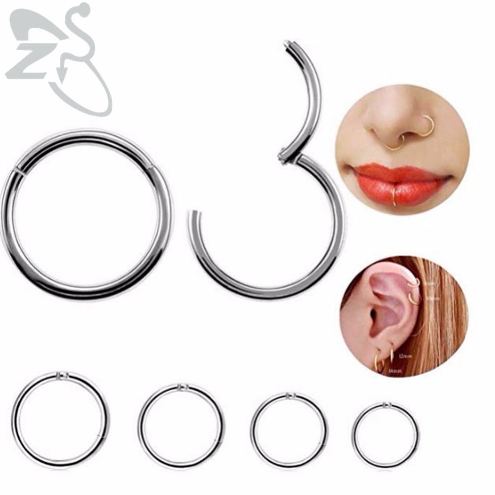 4pcs/lot Tragus Helix Keong Daith Telinga Bibir Septum Tindik Hidung Stud Rings 3warna Stainless Steel Set Tindik Hidung