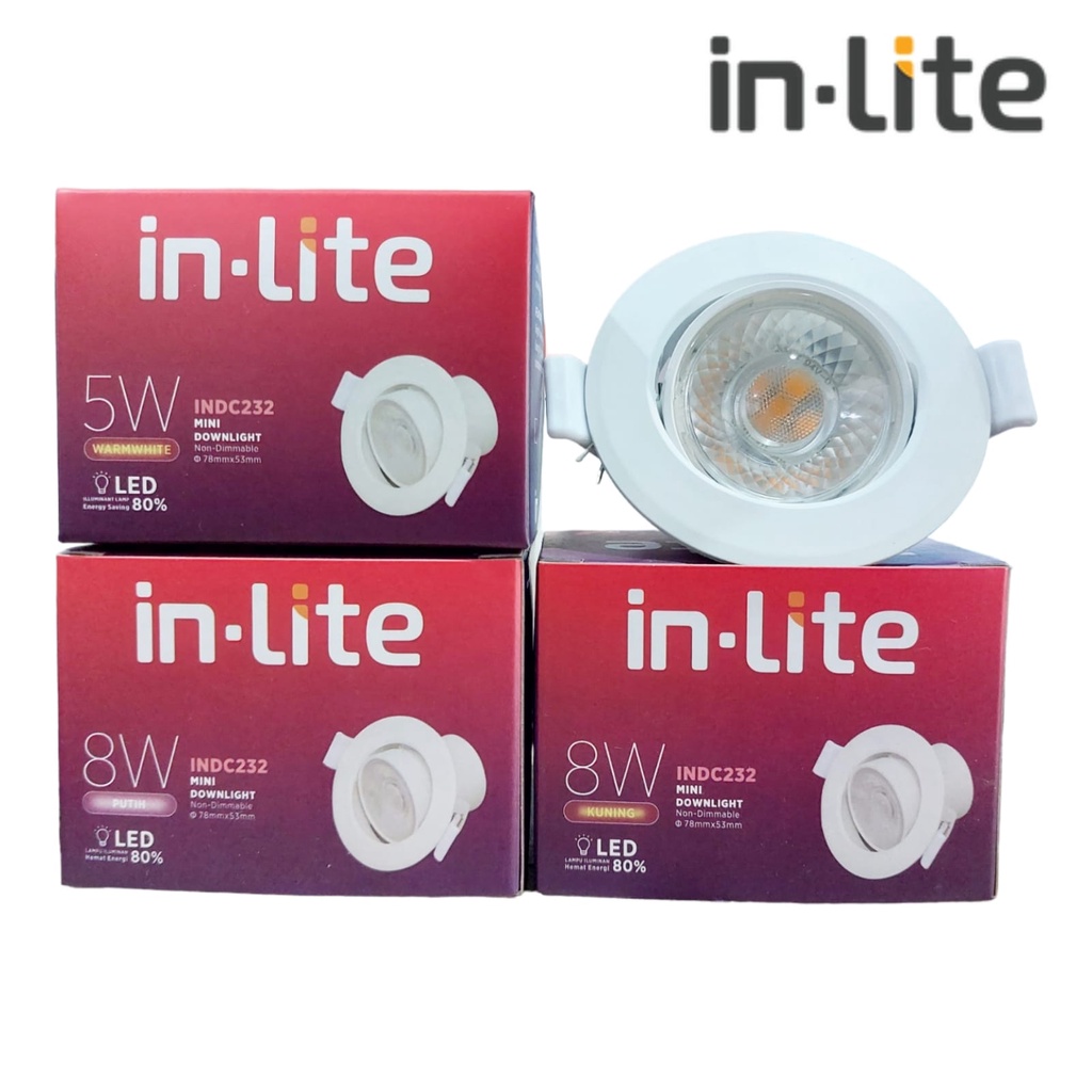 Jual Lampu Downled Inlite 5w 8w Indc232 Putih Kuning Pilih Varian