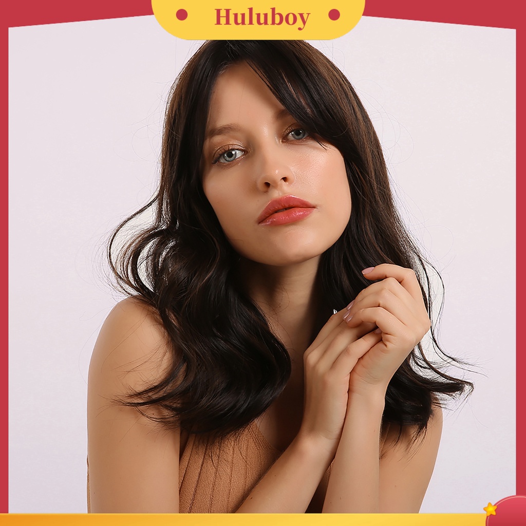Wig Rambut Cosplay Model Panjang Medium Keriting Gelombang Untuk Wanita