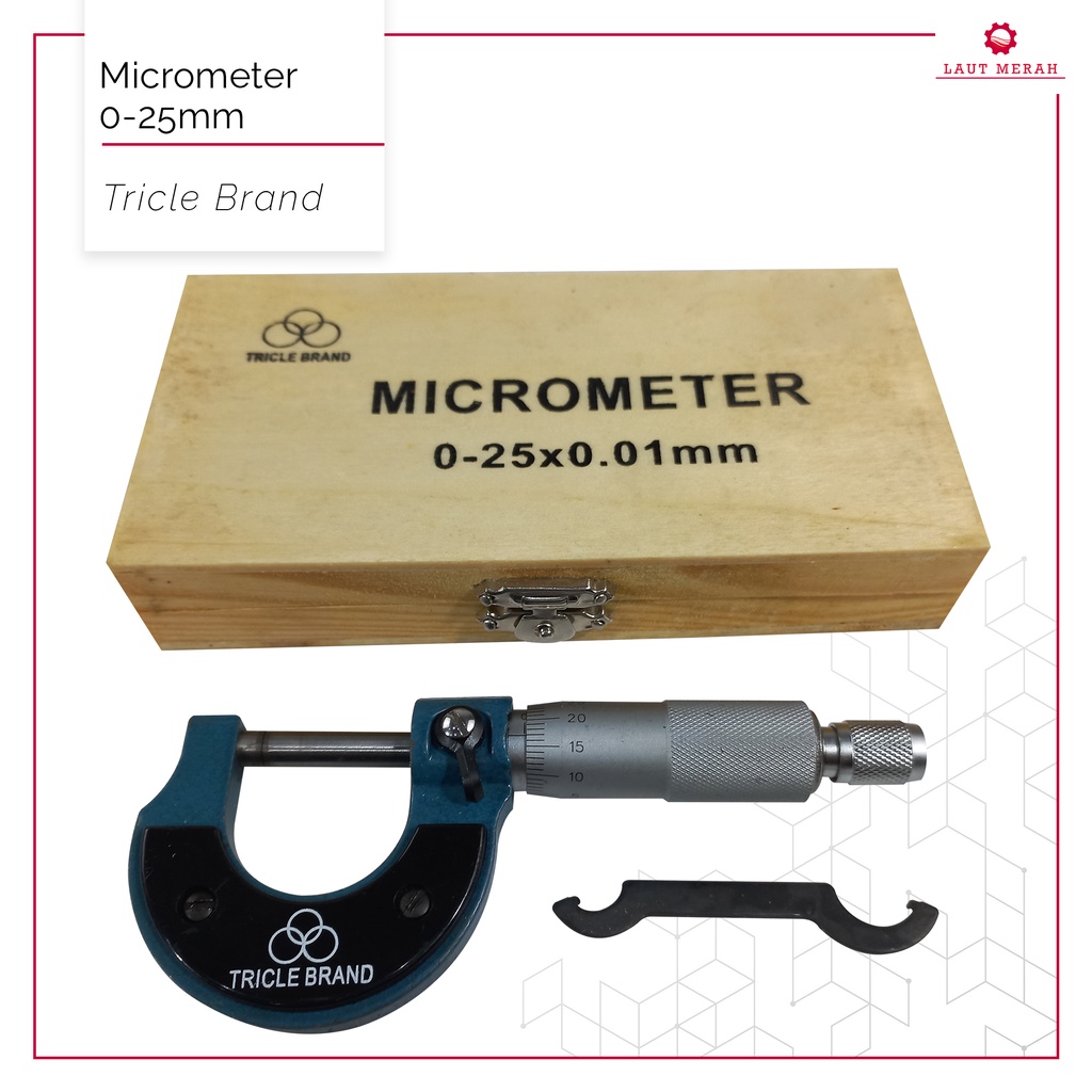 Jual Micrometer Micro Mikro Meter Mikrometer Tricle X Mm