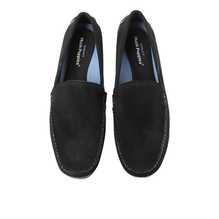 HM007 SEPATU PANSUS HUSH PUPPIES PRIA ORIGINAL LOAFER KULIT BRANDED HITAM