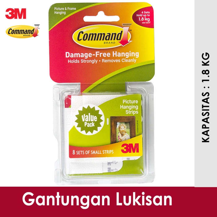 

3M Command Hook Small Picture Hanging Strips 1.8 KG 17205