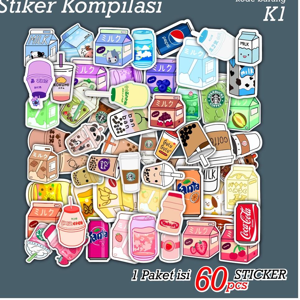 

∞ [ MAC ] 60 PCS STICKER BOTOL TUMBLR AESTHETIC ANTI AIR UNTUK LAPTOP CASE TUMBLER KOPER HP - K3 ち