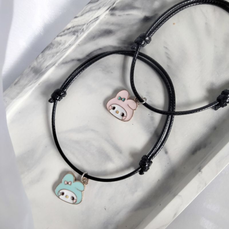 Gelqng Hitam Bandul Melody Couple Pasangan Boneka Aesthetic