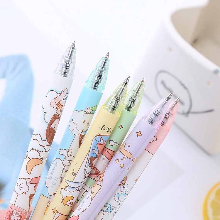 6 pcs Pena Pen Pulpen Cetek Cetekan Gel Set GMALL-ST0110