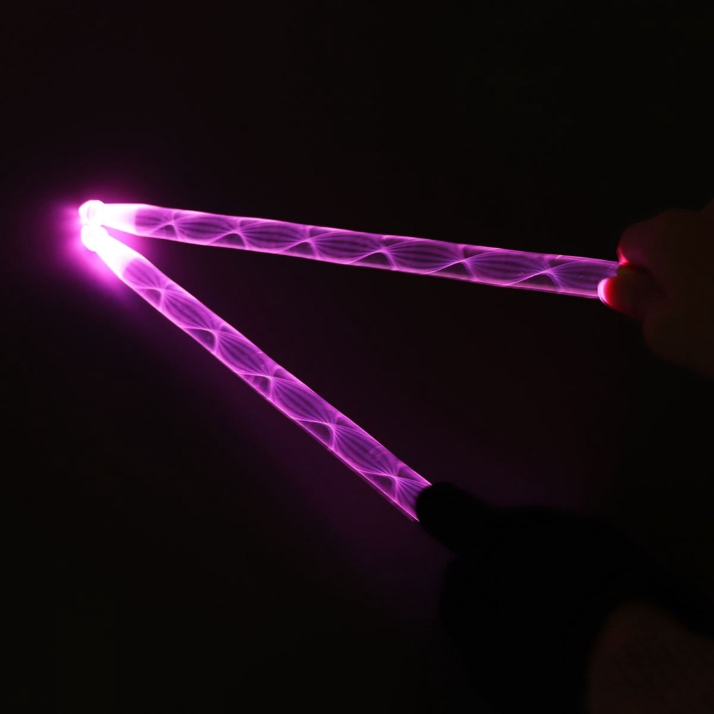 5a 13warna Dapat Berubah Noctilucent Bolak Balik Glow in The Dark Stik Drum Akrilik Untuk Pertunjukan Panggung Drum Jazz