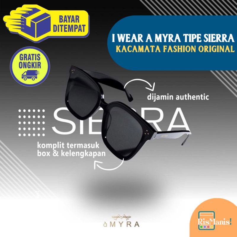 IWEARMYRA SIERRA SUNGLASS - Kacamata Hitam IWear aMyra Tipe Sierra Ready Sunglasses Fashion Unisex P