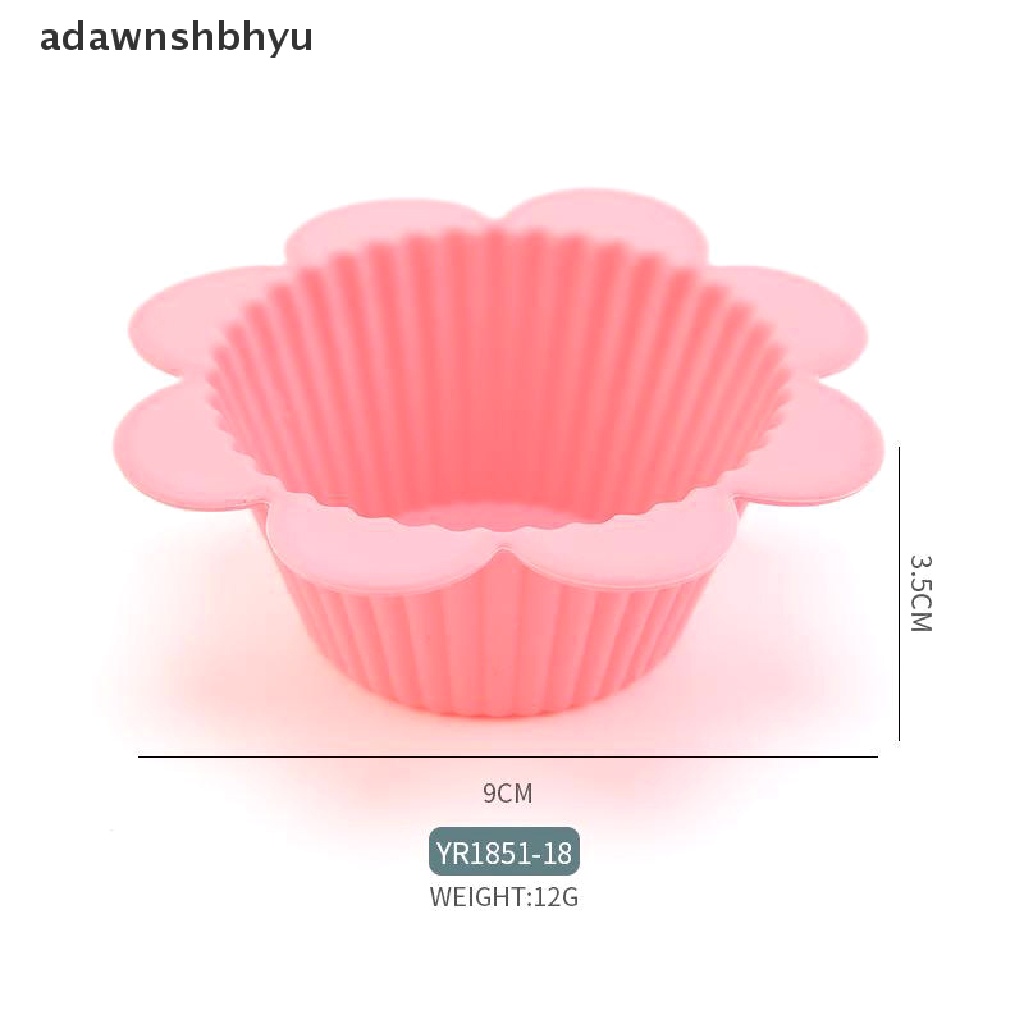 Adawnshbhyu 5pcs Cetakan Silikon Sun Flower Cupcake Muffin Cup Cetakan Kue Cetakan Puding Jelly ID