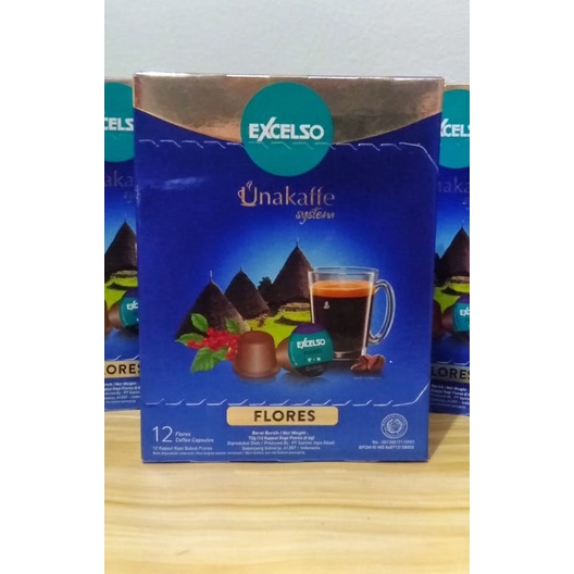

Unakaffe System Coffee Capsule - Kopi kapsul Excelso Unakaffe Flores FoldingBox isi 12 Kapsul