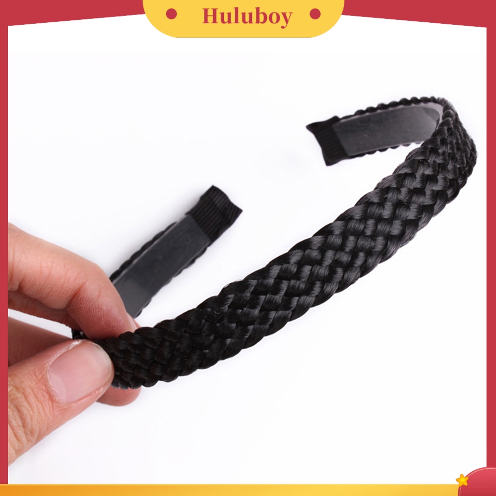 Bando Rambut Sintetis Model Kepang Ukuran 1 / 1.5 / 1.8cm Untuk Wanita