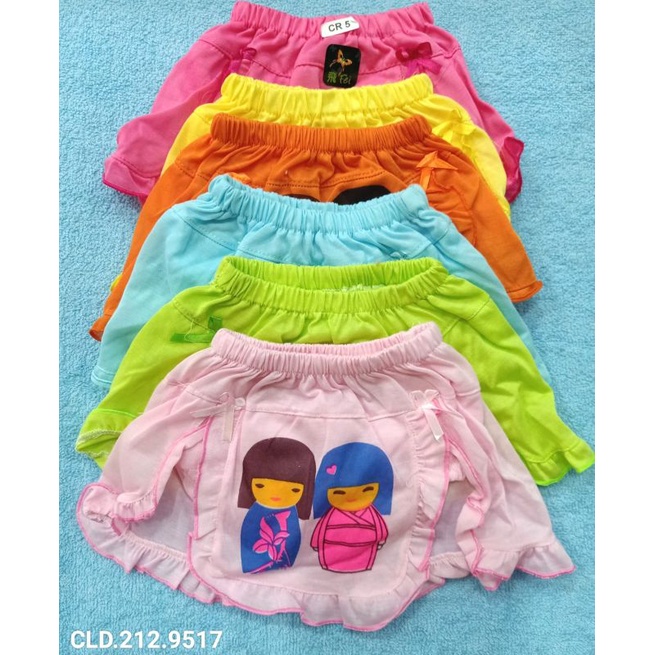 Rok Celana Bayi Aplikasi Motif Lucu 6M - 3thn Murah isi 6pc