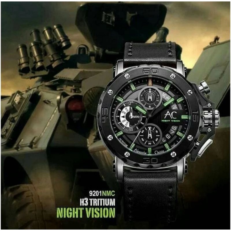 ALEXANDRE CHRISTIE 9201 MCLTBBA NIGHT VISION JAM TANGAN ORIGINAL