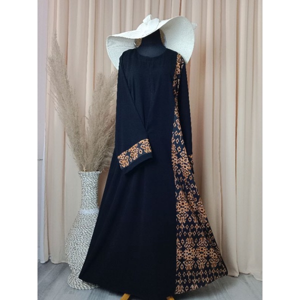 Abaya Batik Modern Dress Kondangan Simple by toneefa