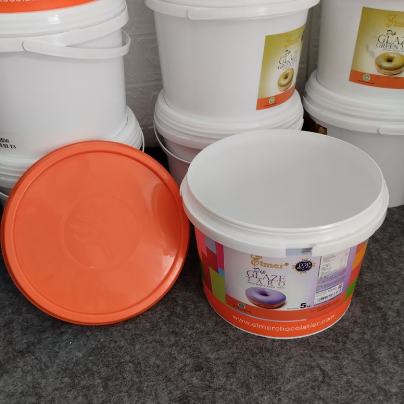 Ember / Pail Kapasitas 5 kg  (Bekas Glaze) komplit dengan tutup