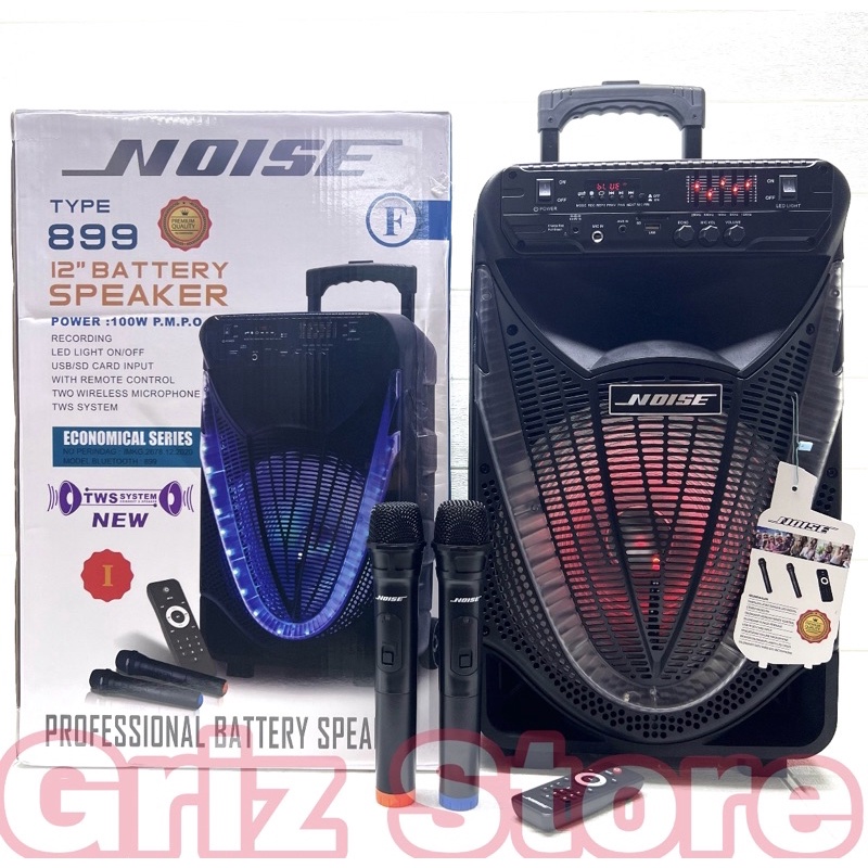 Speaker Portable Wireless Noise 899 Fi / 899 F I Original 12 inch Bluetooth - USB