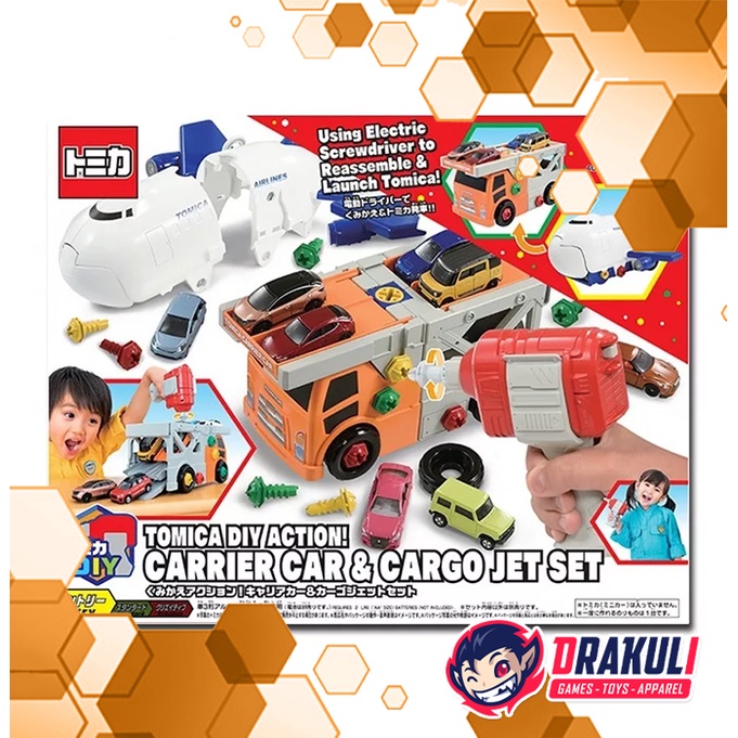 Toys Tomica DIY Action - Carrier Car &amp; Cargo Jet Set