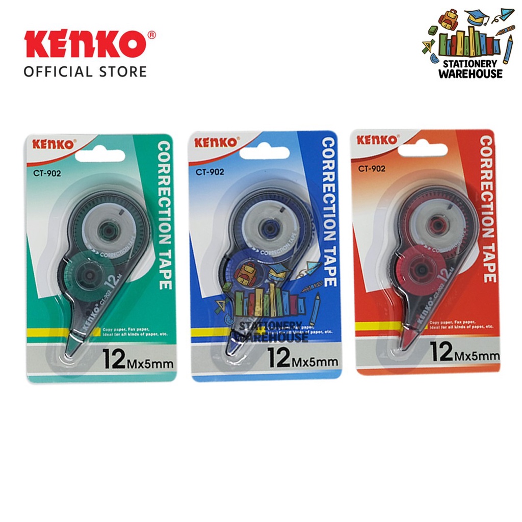 

KENKO CORRECTION TAPE / PITA KOREKSI / KOREKSI PENA CT-902 12 M x 5 mm MIRIP CT-522