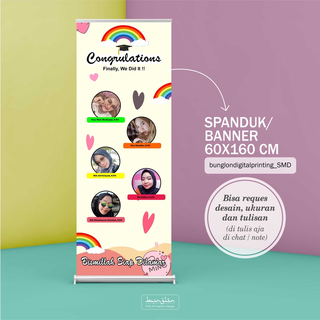 Spanduk, Banner Congratulation, Wisuda, Free Desain