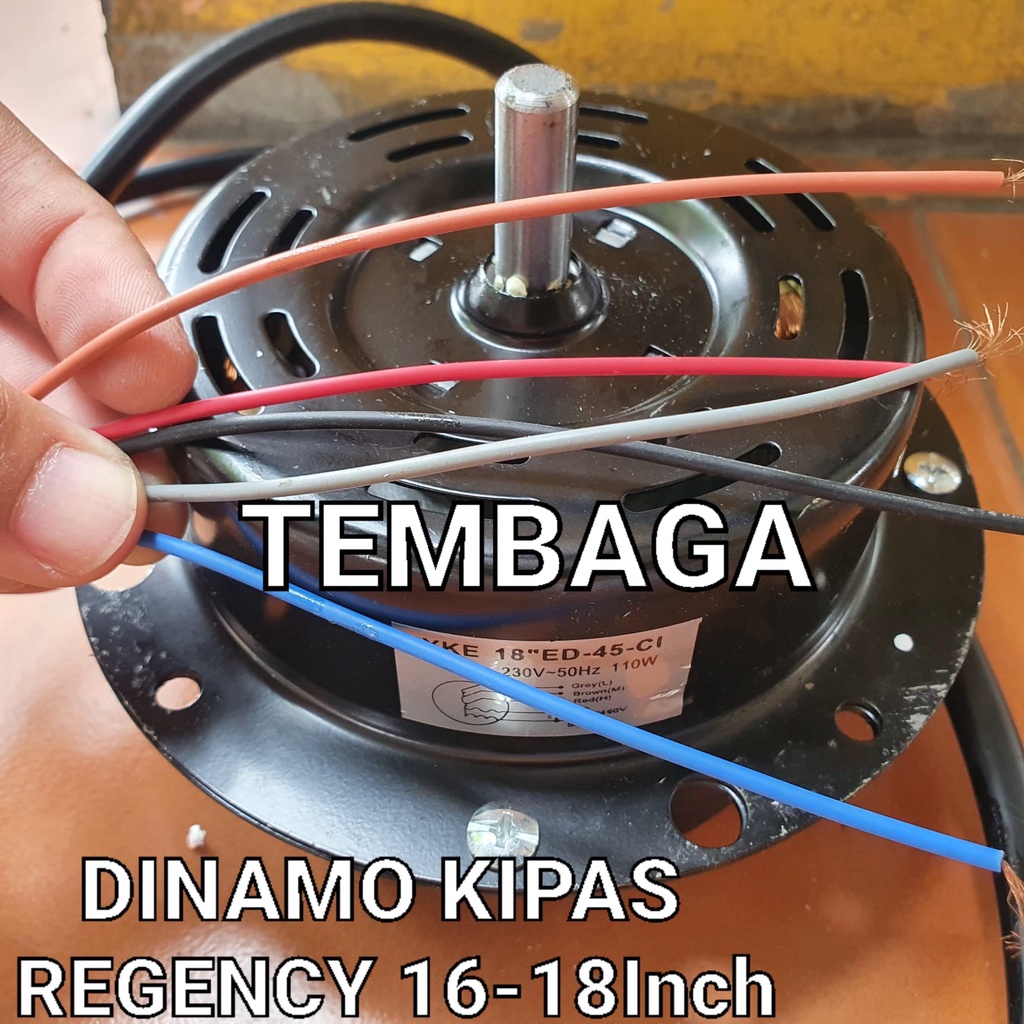 DINAMO KIPAS REGENCY LILITAN TEMBAGA MURNI UNTUK KIPAS 16-18IN