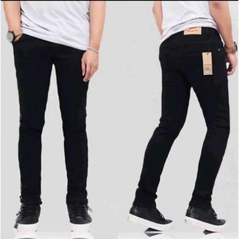 celana jeans pria TERLARIS panjang skinny semi slimfit polos cowo/cowok/pria murah dan grosir