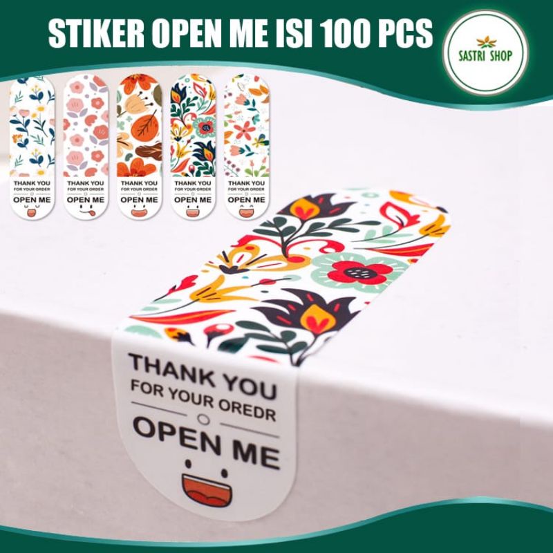 

Stiker Open Me Isi 100 pcs Stiker Label Thank Yo for Your Order Murah!