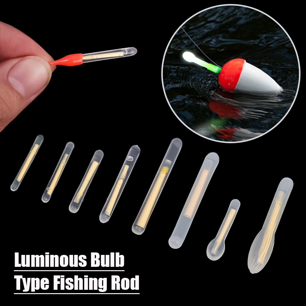 30 /50Pcs Set Tongkat Bercahaya Memancing Luar Ruangan/Malam Memancing Batang Lurus Bohlam Tipe Glow Stick/Casing Gesper Kursi Kecil Berputar Pelampung/Aksesoris Alat Pancing