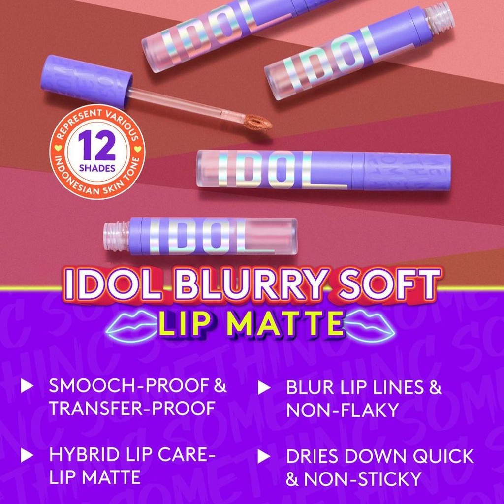 ★ BB ★ SOMETHINC Idol Blurry Soft Lip Matte - Lip Cream Matte - Lipstik