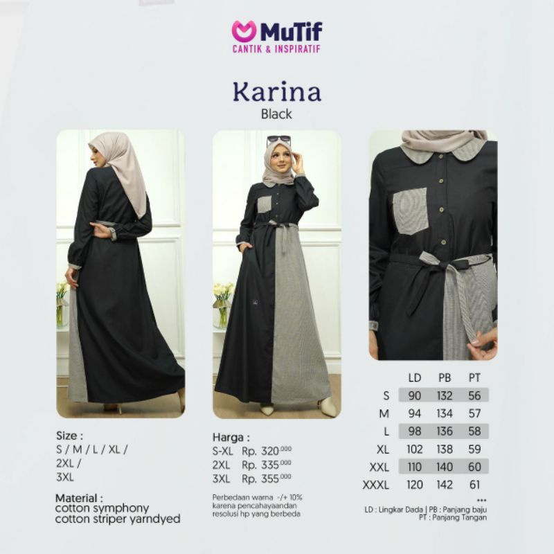 GAMIS MUTIF KARINA BLACK