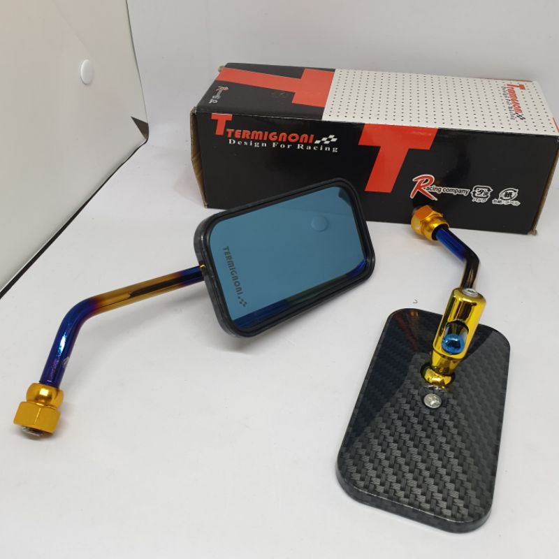 SPION RETRO KOTAK CLASSIC HONDA CARBON KARBON TANGKAI TWOTONE