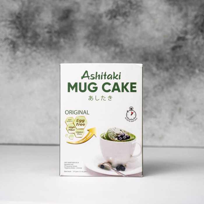 

NEW Ashitaki Mugcake Original cake premix denganAshitaba 5 sachet