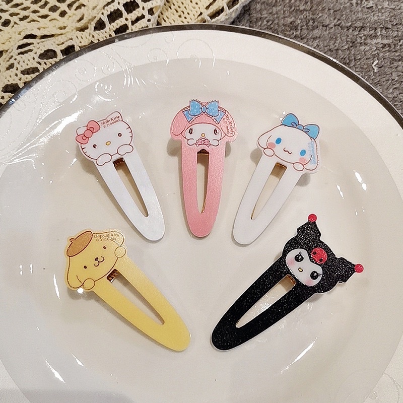 Delunashop_Acc jepit rambut hair clip / pin rambut sanrio kuromi Cinnamonroll kep poni anak