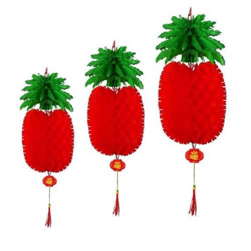 LAMPION GANTUNG NANAS IMLEK / LAMPION DEKORASI IMLEK OUTDOOR