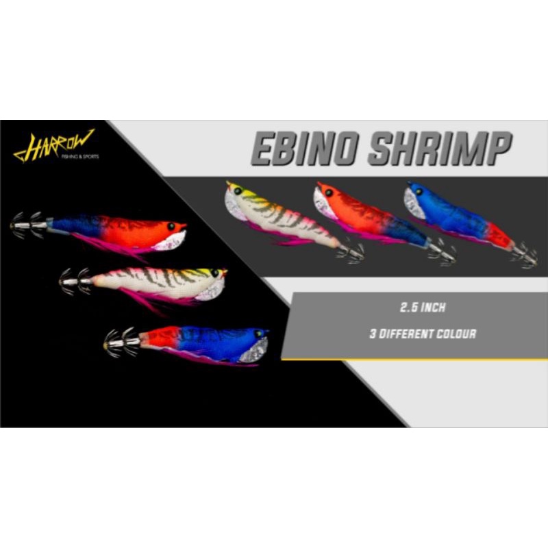 umpan cumi,harrow ebino shrimp 2,5 murah meriah.egi