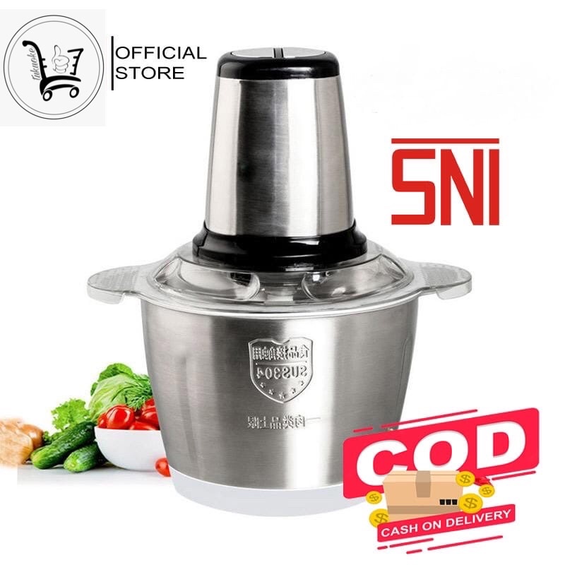 HWM BLENDER DAGING STAINLEES STEEL 2 LITER / BLANDER FOOD CHOPPER STAINLESS / MEAT GRINDER STAINLESS
