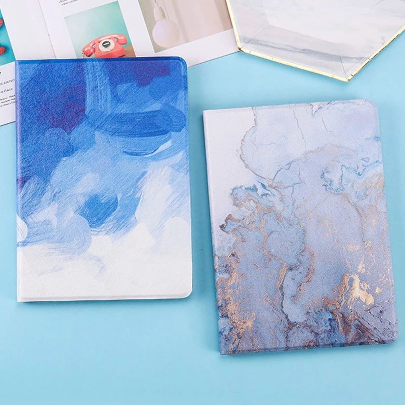 Case iPad Bergambar HD Marble Cantik Elegan Casing iPad Pen Slot gen 7/8/9 10.2 Inch 2019/2020/2021 Ipad Pro 11&quot; 2020 2021