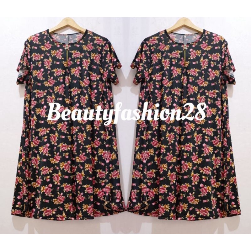 DASTER POLKA MAT  JERSEY KOREA SUPER JUMBO LD 120-160 PB 105/DRESS CANTIK KEKINIAN