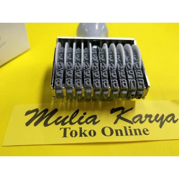 

Terlaris Stempel 5 mm 10 Digit Kombinasi 2 Abjab 8 Angka Shiny N310A Termurah