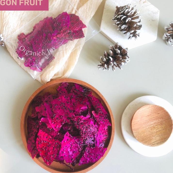 

⇝ Organic&Joy• Dried Red Dragon Fruit/Buah Naga Kering (tanpa gula,snack sehat,camilan anak) ㅯ