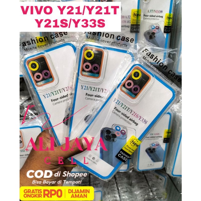 slicon/softcase bening transparan hp Vivo Y21/Y21S/Y21T/Y21A/Y33S case bening clear + pelindung came