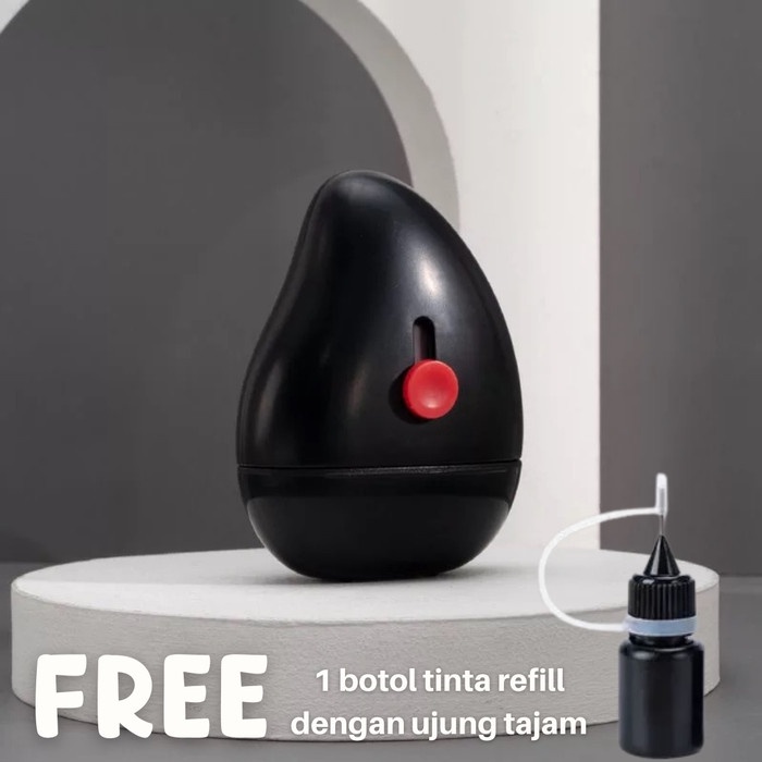 

✨NEW✨ - Roller Stamp and Cutter Stempel Penghapus Alamat Resi Pelindung Data - Hitam
