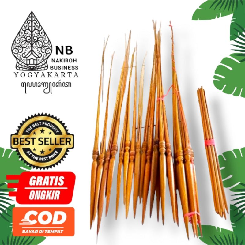 NAKIROHBUSINESS Gapit Wayang Kulit Kayu Sambung Rotan Ukuran Standar Dalang Wayang
