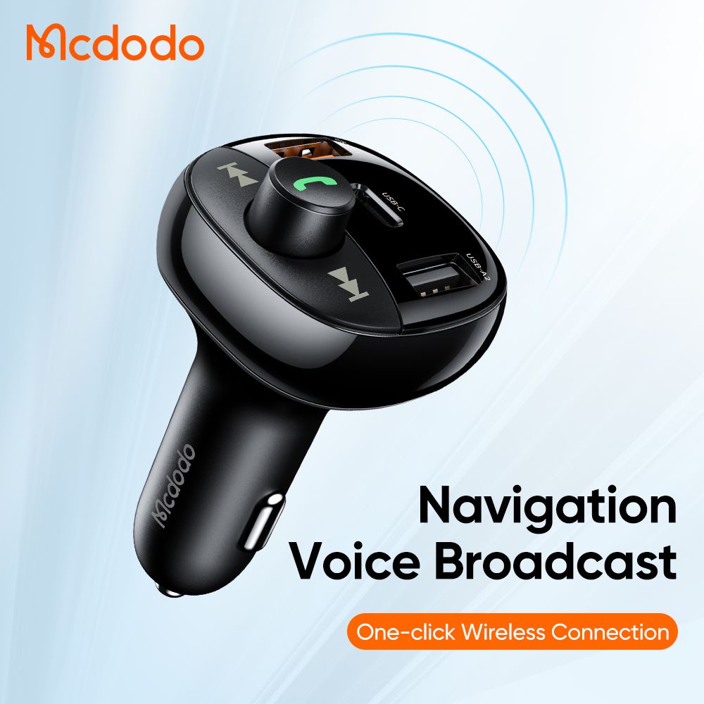 MCDODO CC3060 Car Adaptor Charger USB Bluetooth FM MP3 Player Mobil