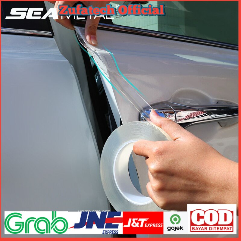 SEAMETAL Stiker Pelindung Mobil Car Scratchproof Protector Tape 30MM x 3M - C39906 - Transparent