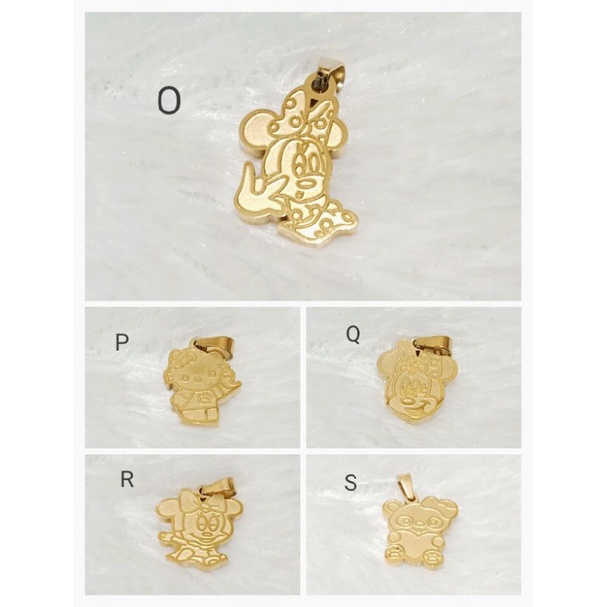 NLT05. Liontin Titanium anak lapis emas tahan karat